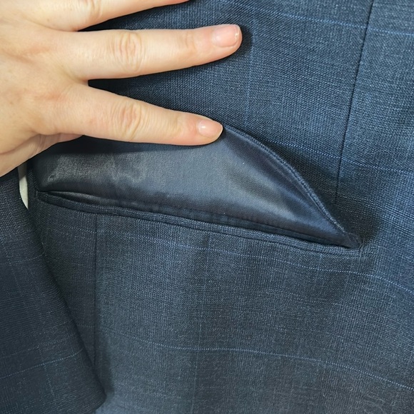 Ralph Lauren 100% wool Classic Fit Suit Jacket Blazer Sports checkered 44L - Picture 2 of 13